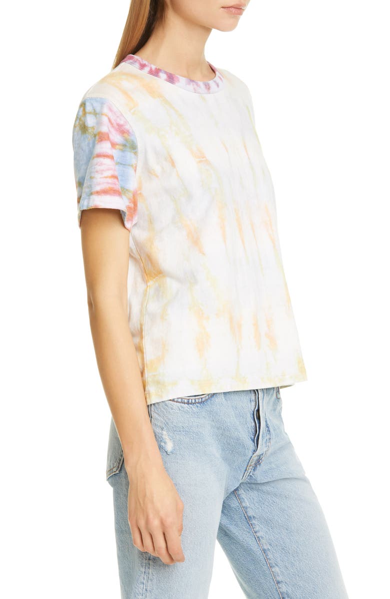 John Elliott Reconstructed Tie Dye Crop T-Shirt, Alternate, color, 