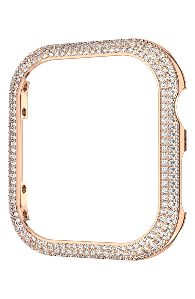 Swarovski Sparkling Pavé 41mm Apple Watch<sup
®</sup
Case Attachment, Alternate, color, Rose Gold