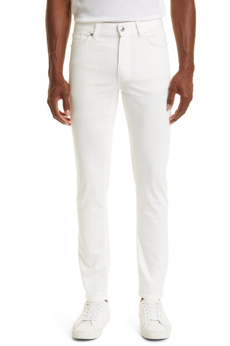 City Fit Stretch Cotton Pants, Main, color, WHITE