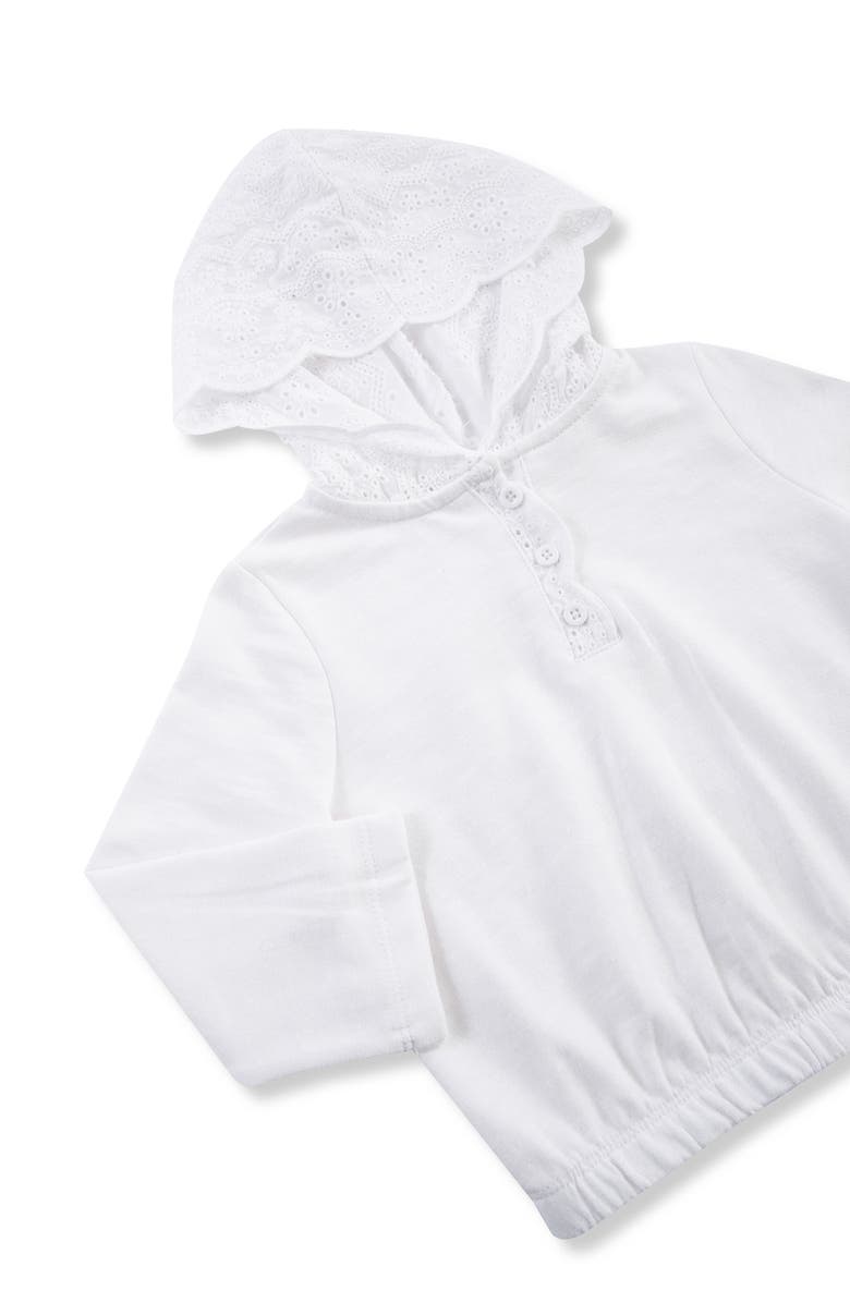 Habitual Kids Eyelet Embroidered Hoodie & Pull-On Jeans Set, Alternate, color, White