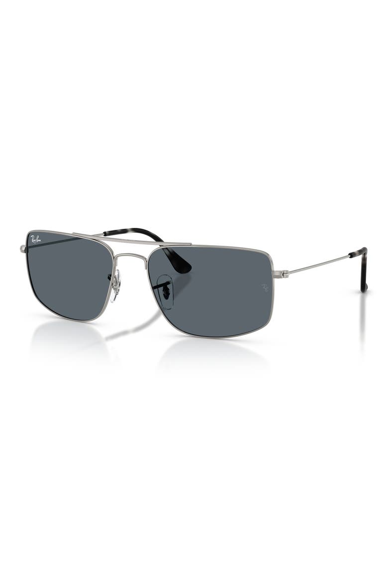 Explorer 3 56mm Square Sunglasses, Alternate, color, GUNMETAL / BLUE