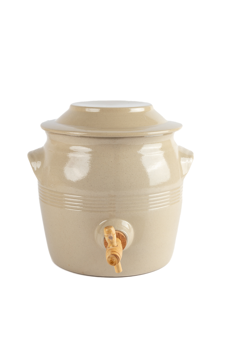 Une Vie Nomade Vintage Vinegar Berry Jar with Lid, Main, color, White - Medium