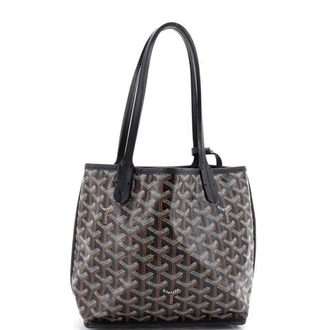 Anjou Reversible Tote Coated Canvas Mini