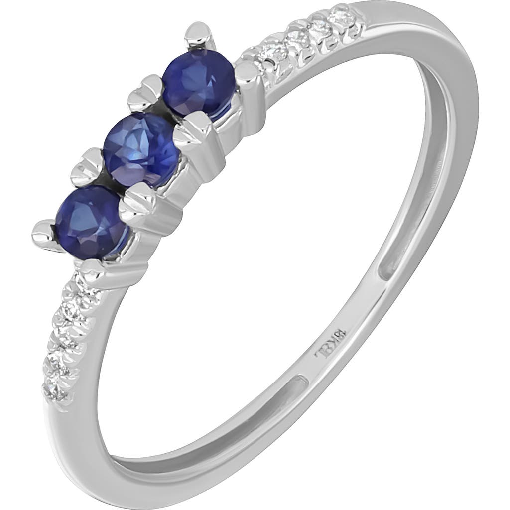 Bony Levy El Mar 18k Gold Gemstone & Diamond Stackable Ring In Blue