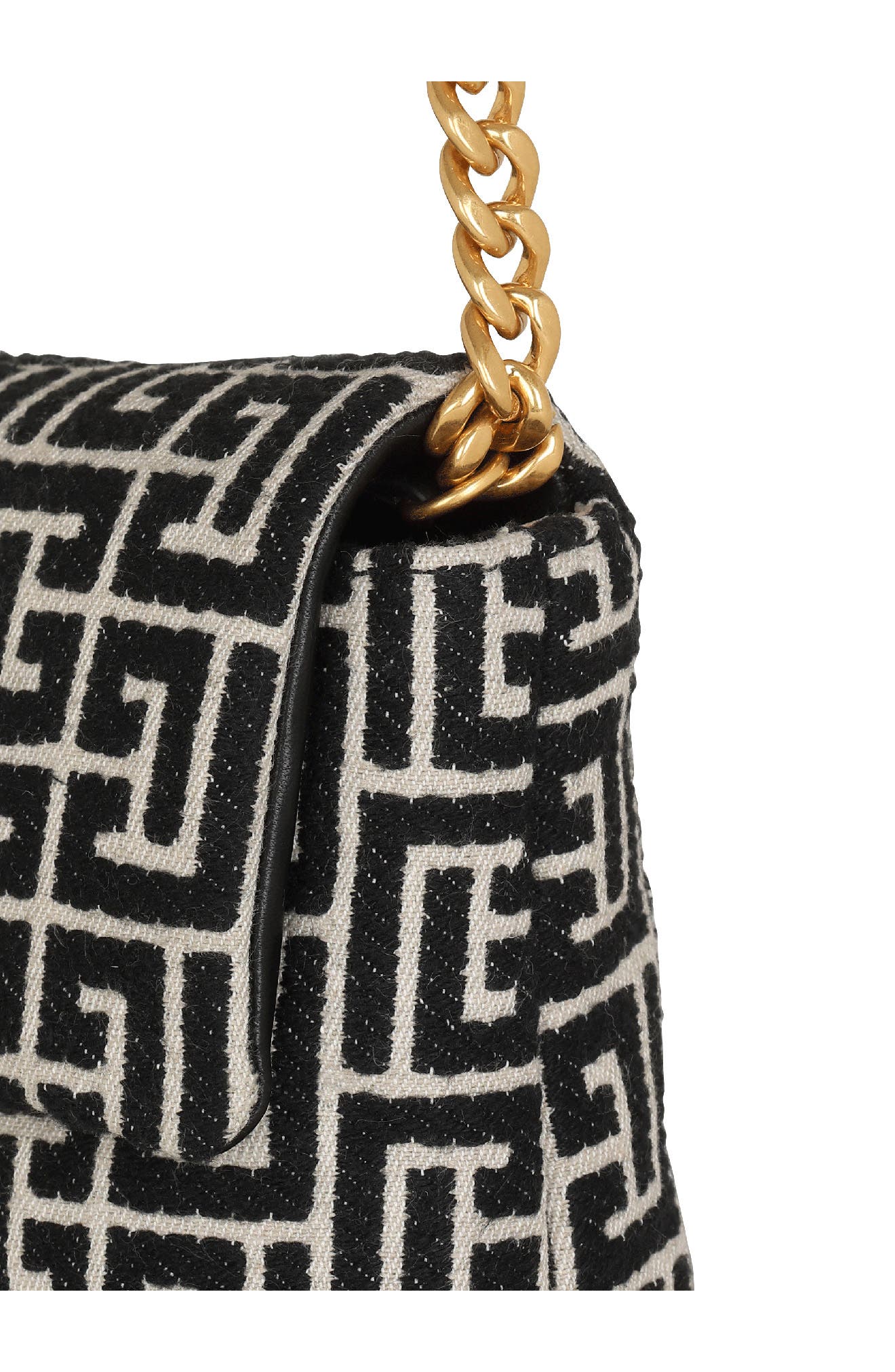 Balmain Mini 1945 Soft Monogram Jacquard Crossbody Bag, Alternate, color, 