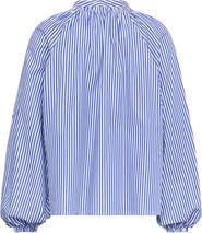 Maison Common Striped Blouse With Patches