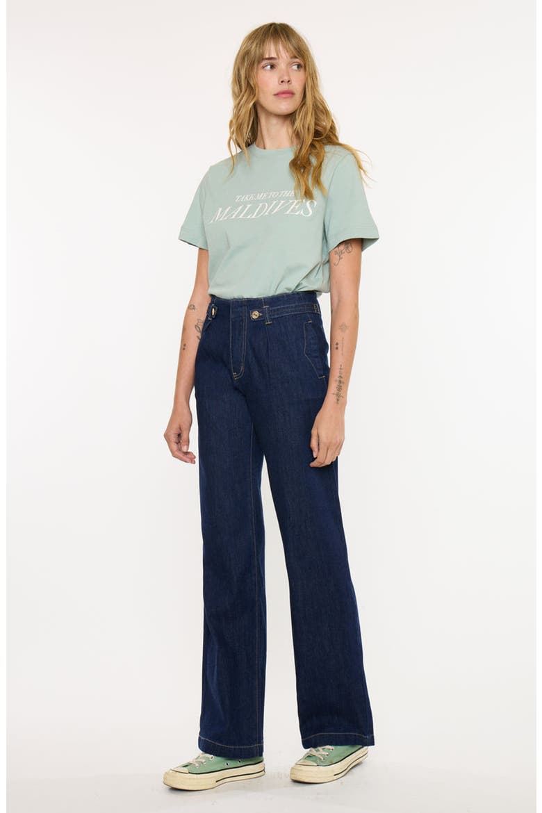 Niveah High Rise Wide Trousers, Alternate, color, Dark Wash