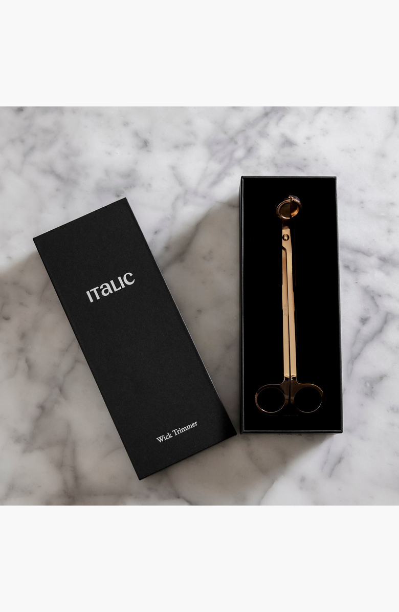 Italic Ceramic Candle & Wick Trimmer Set, Alternate, color, Matcha Bloom