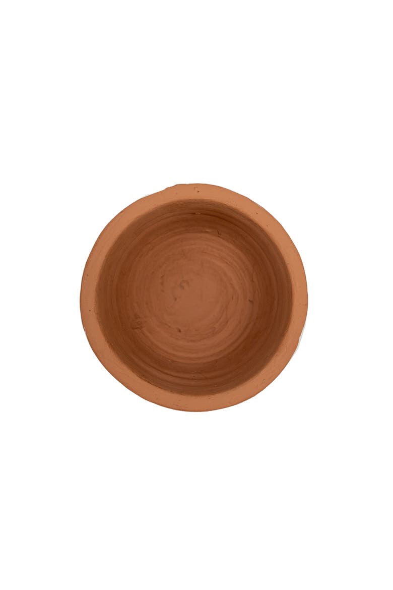 White Striped Terracotta Planter, Alternate, color, White