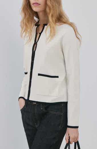 Contrast Rib Cardigan