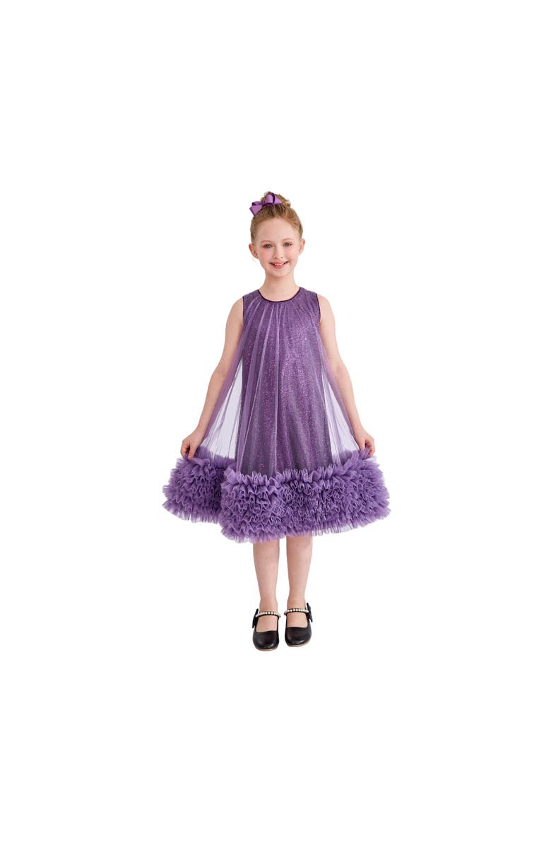 Tulleen Serenata Glitter Tulle Dress, Alternate, color, Purple