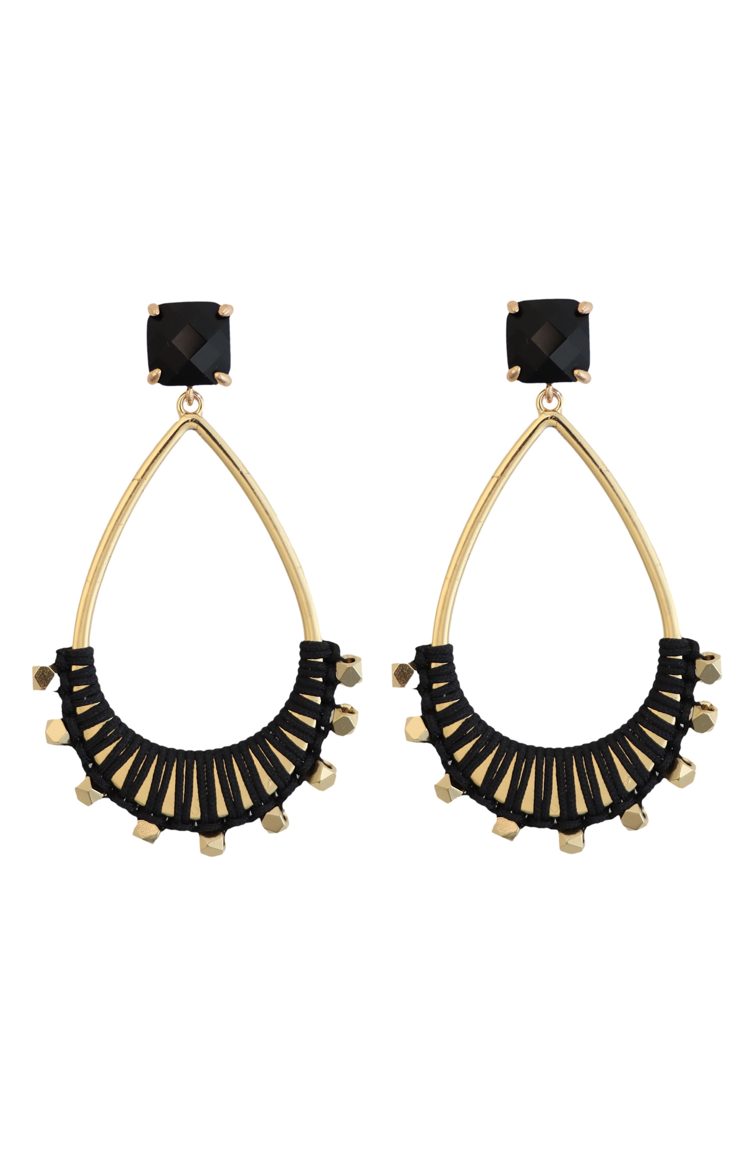 Panacea Crystal Wrapped Teardrop Earrings