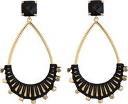 Panacea Crystal Wrapped Teardrop Earrings