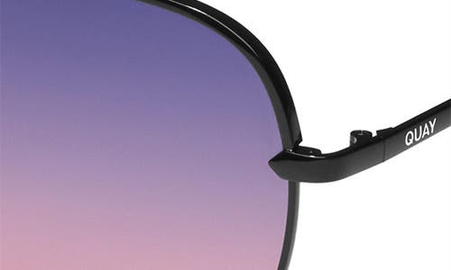 Quay High Key 64mm Oversize Aviator Sunglasses In Purple