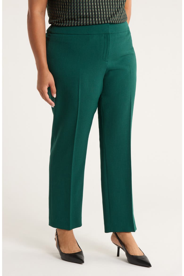 Flat Front Slim Pants, Alternate, color, EVERGREEN