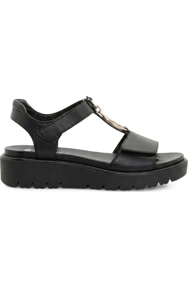 ara Belize Platform Sandal, Alternate, color, Black Nappa Leather