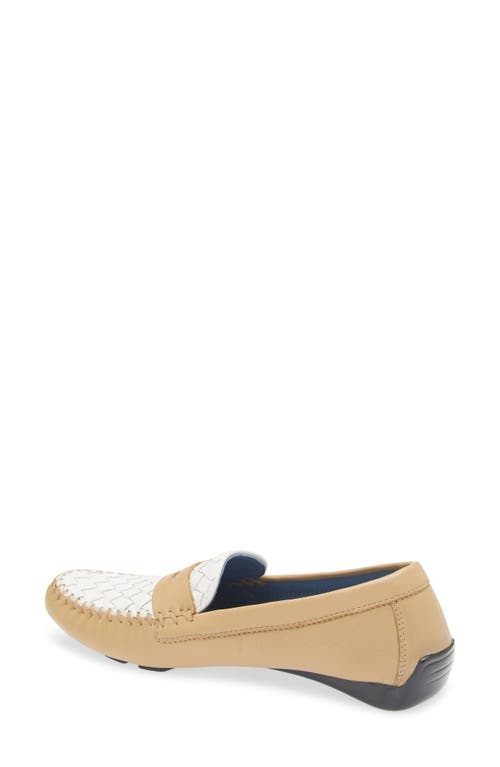Robert Zur 'petra' Driving Shoe In Shell/white