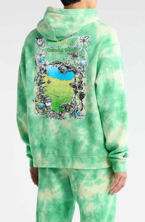 Grateful Dead Fesque Tie Dye Graphic Hoodie