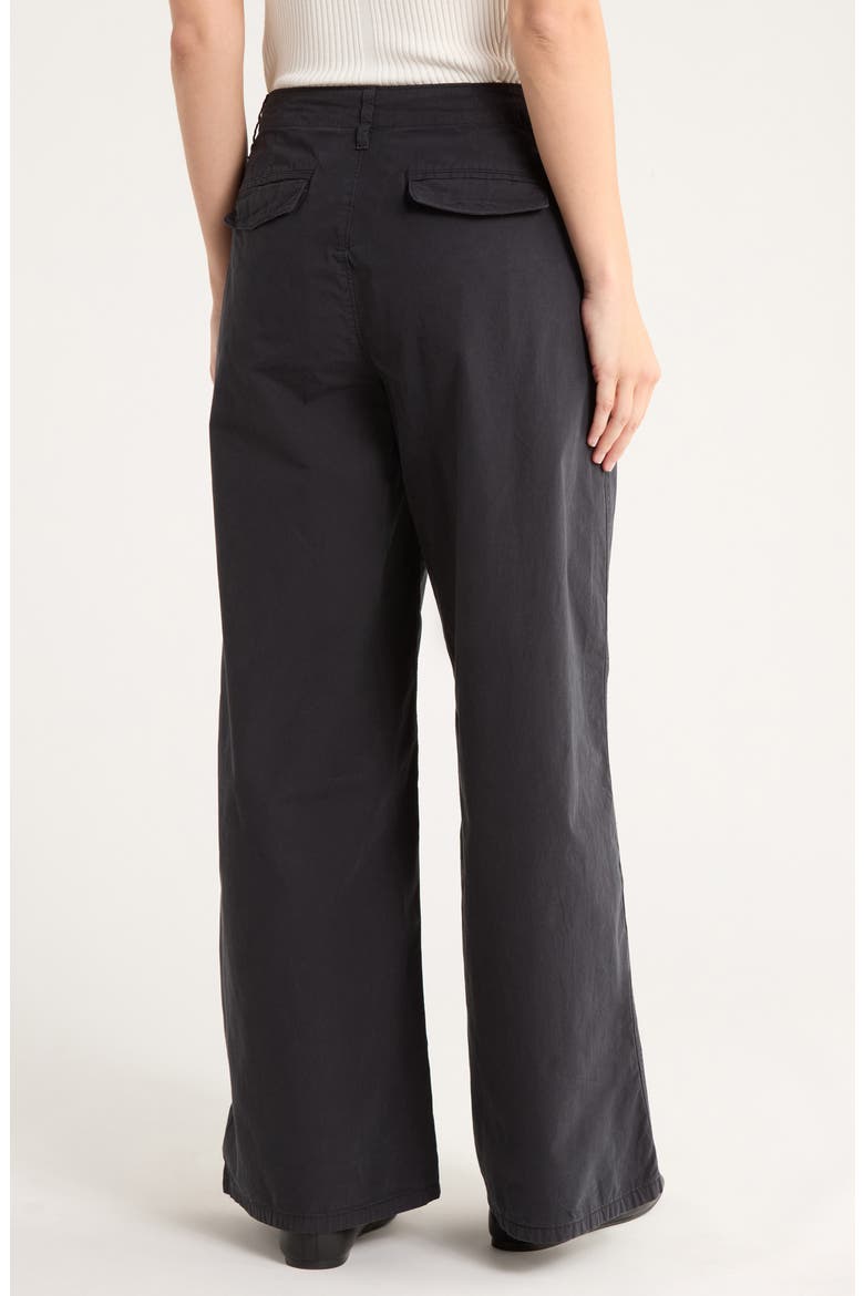 Evie High Waist Wide Leg Pants, Alternate, color, BLACK