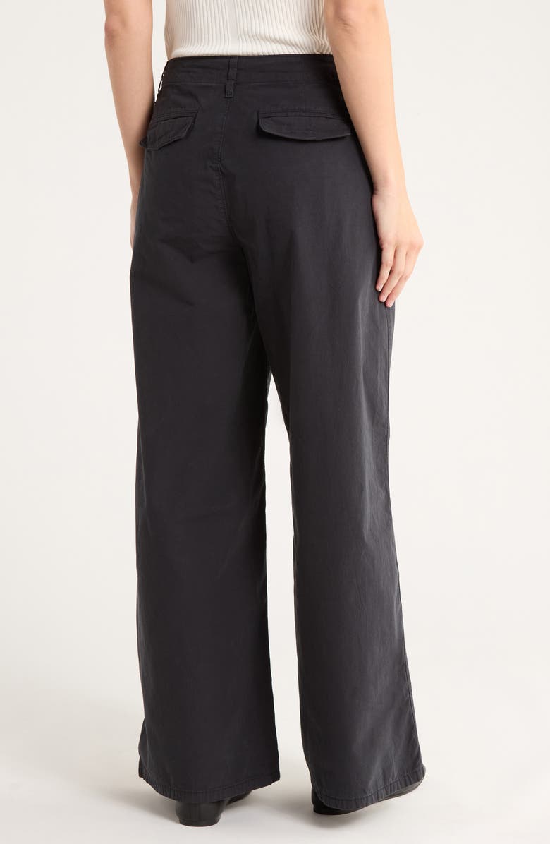 rag & bone Evie High Waist Wide Leg Pants, Alternate, color, Black