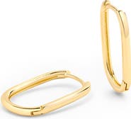 Mint & Lily Retro Box Huggie Hoop Earrings