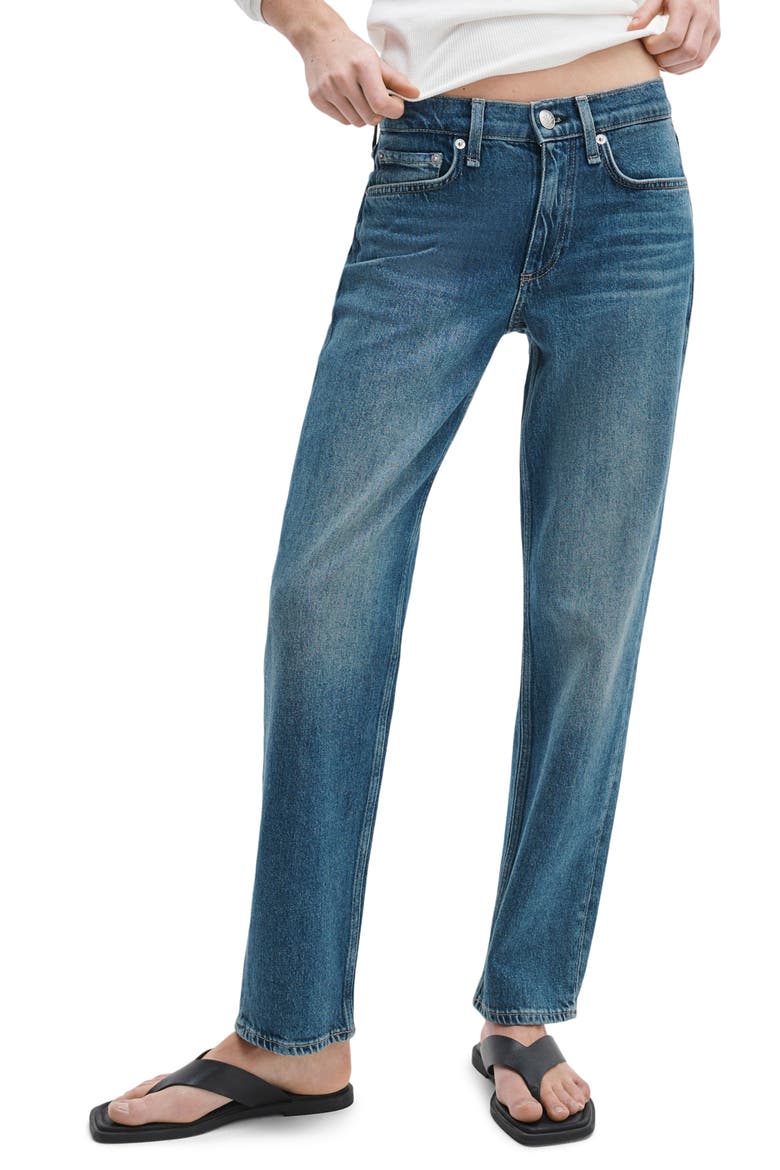 Harlow Low Rise Ankle Straight Leg Jeans, Main, color, EASTON