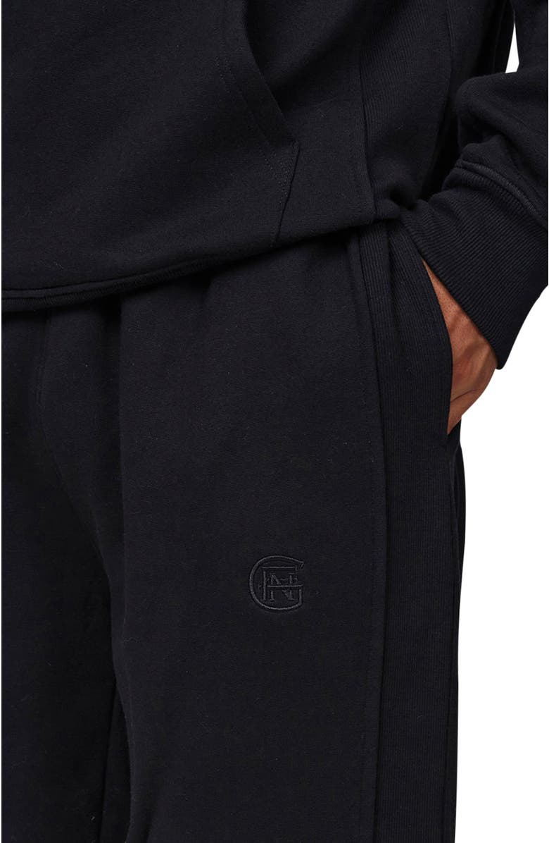 Good For Nothing Ribbed Emblem Split Hem Baggy Jogger, Alternate, color, Black