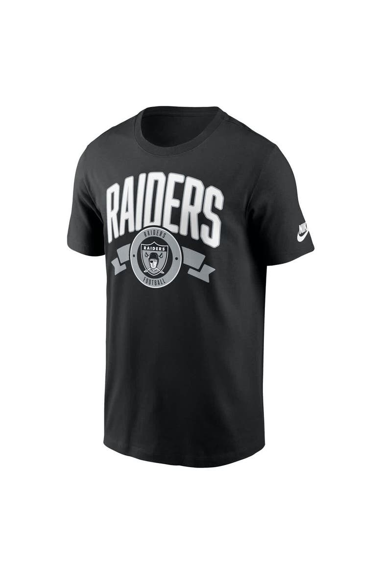 Men's Nike Black Las Vegas Raiders Rewind Front and Back Hit Essential T-Shirt, Alternate, color, Black