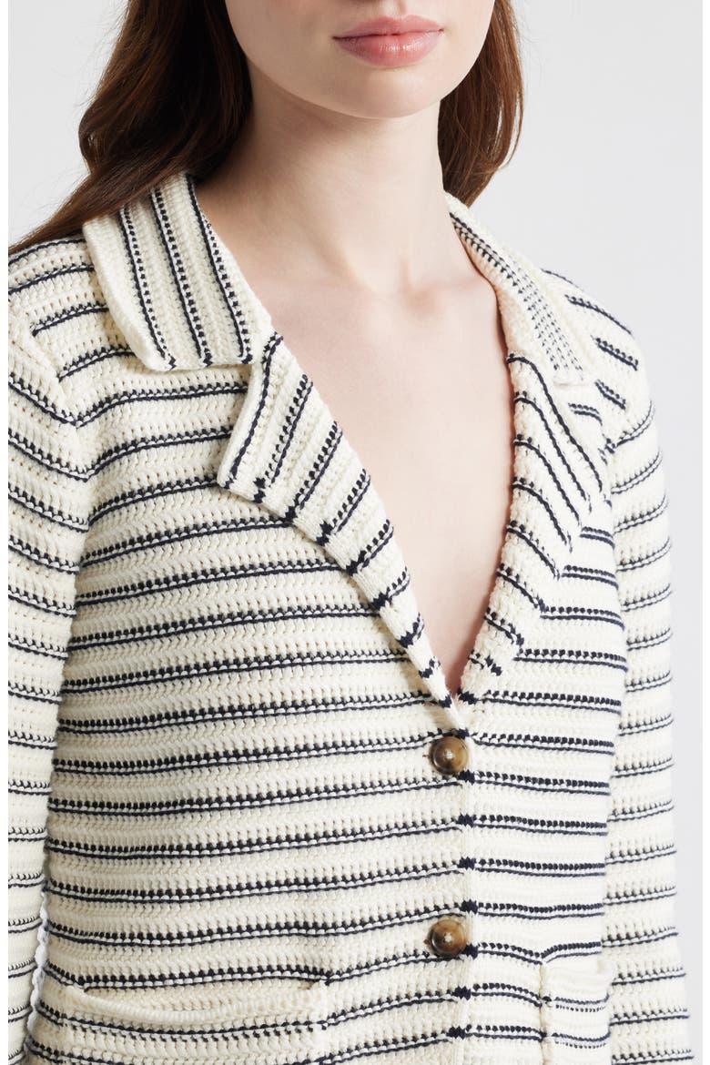 The Crochet Cotton Blazer, Alternate, color, CREAM MULTI