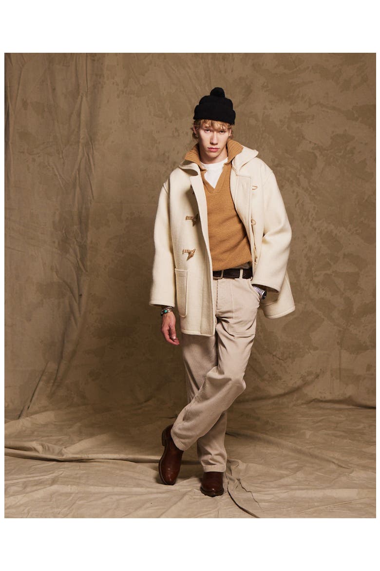 Duffle Virgin Wool Jacket, Alternate, color, OFF WHITE