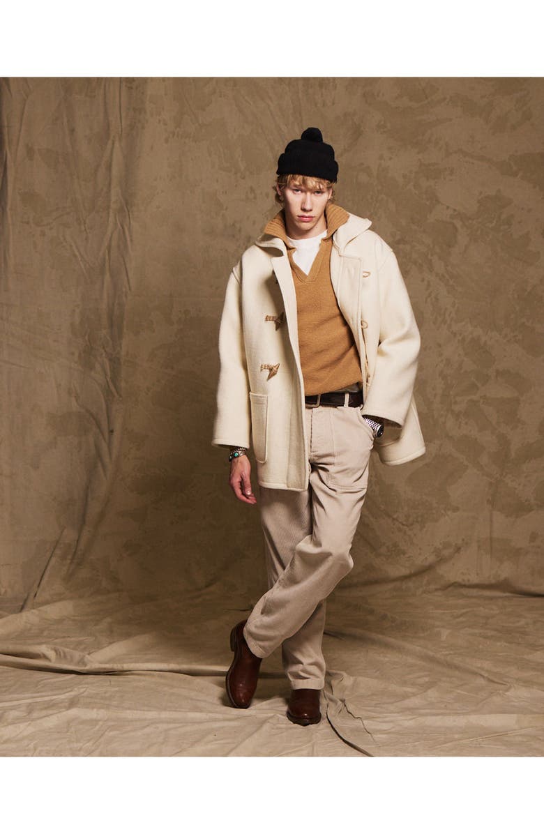 Fortela Duffle Virgin Wool Jacket, Alternate, color, Off White