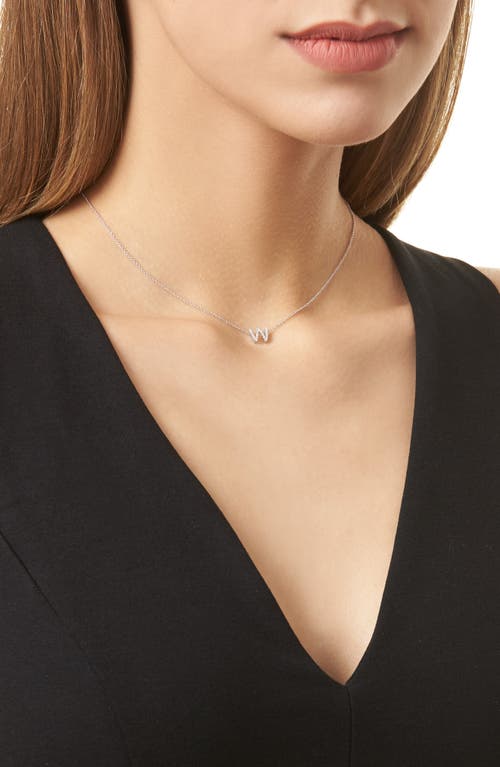 Bony Levy Diamond Pavé Initial Pendant Necklace In 18k White Gold - W