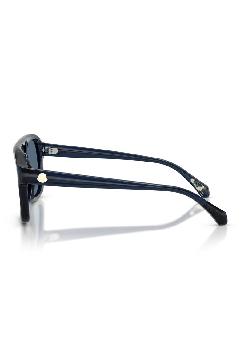 56mm Vantos Pillow Sunglasses, Alternate, color, TRANSPARENT BLUE / SOLID BLUE