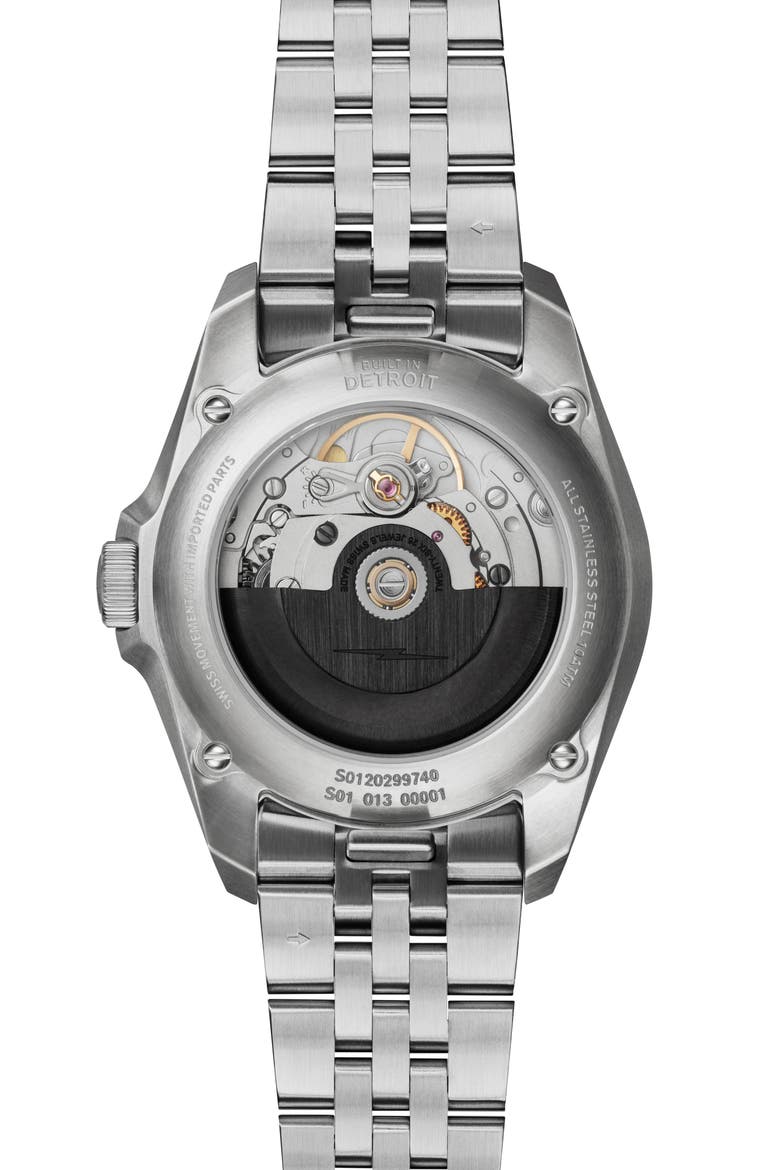 The Circadian Monster Automatic Bracelet Watch, 36mm, Alternate, color, ALABASTER