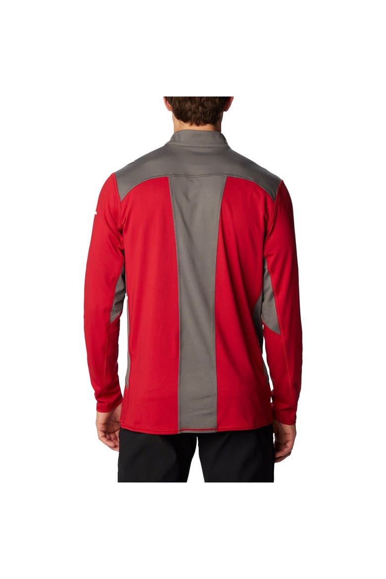 Men's Columbia Crimson Oklahoma Sooners Tech Trail™ Omni-Shade Quarter-Zip Top, Alternate, color, Crimson
