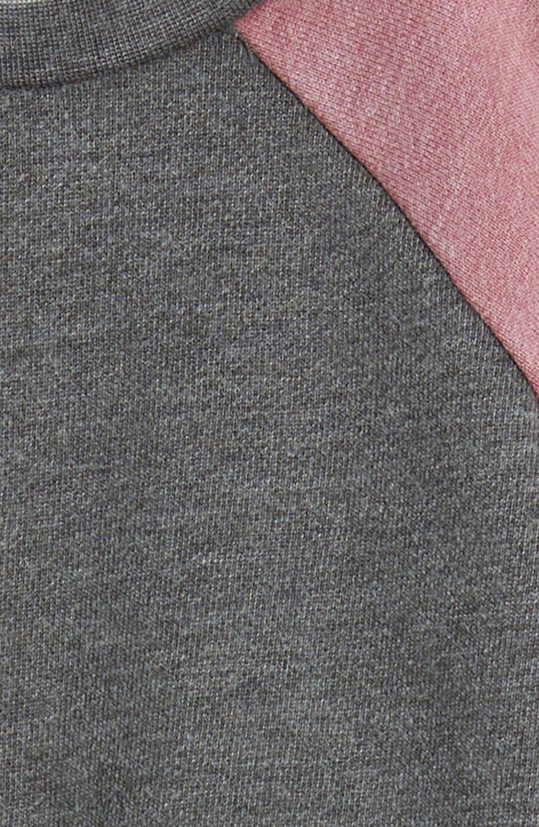 Splendid Raglan Sleeve Sweatshirt & Cargo Pants Set, Alternate, color, Burgundy/ Grey