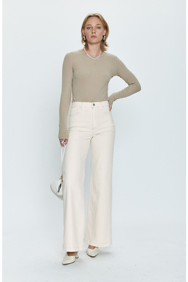 Lana Wide Leg Jeans, Alternate, color, ECRU
