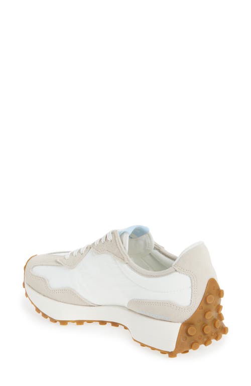 New Balance Damen 327 In Grau/weiss/blau, Wildleder/mesh, Grösse 39