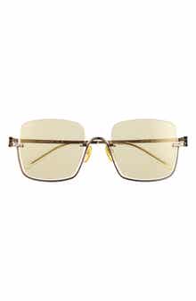 Gucci 54mm Half Rim Sunglasses
