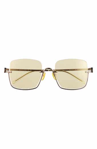 Gucci 54mm Half Rim Sunglasses