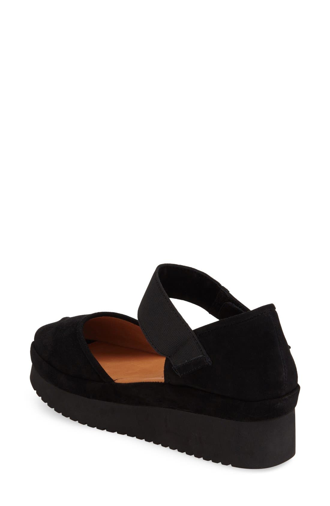 L'Amour des Pieds Amadour Platform Sandal, Alternate, color, Black Suede Leather