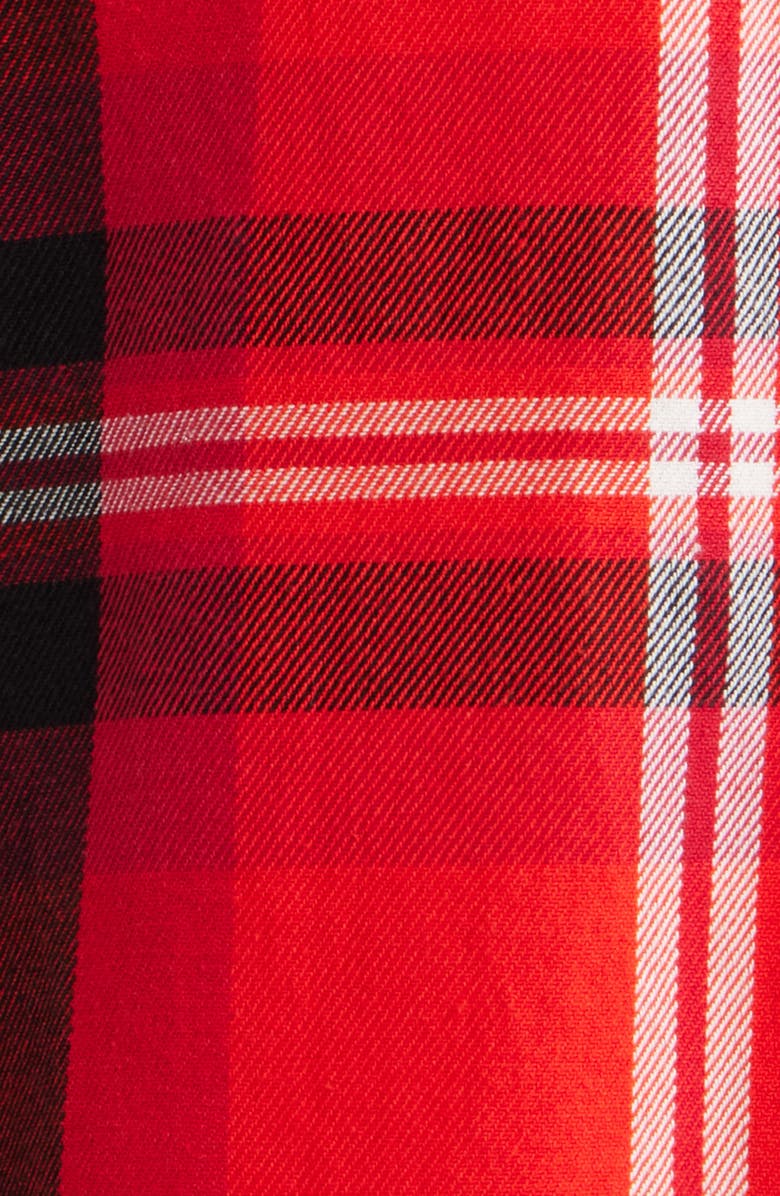 ICECREAM Jack Plaid Cotton Graphic Button-Up Shirt, Alternate, color, Fiery Red