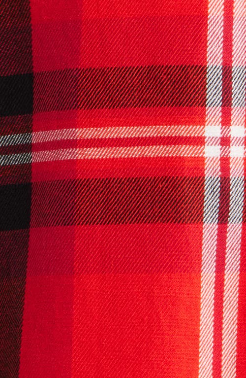 Icecream Jack Plaid Cotton Graphic Button-up Shirt In Red