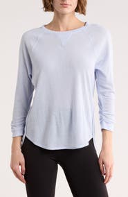 DKNY Slub Waffle High-Low T-Shirt