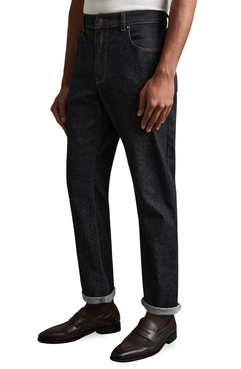 Reiss Bishopsgate Straight Leg Jeans, Main, color, Raw Indigo