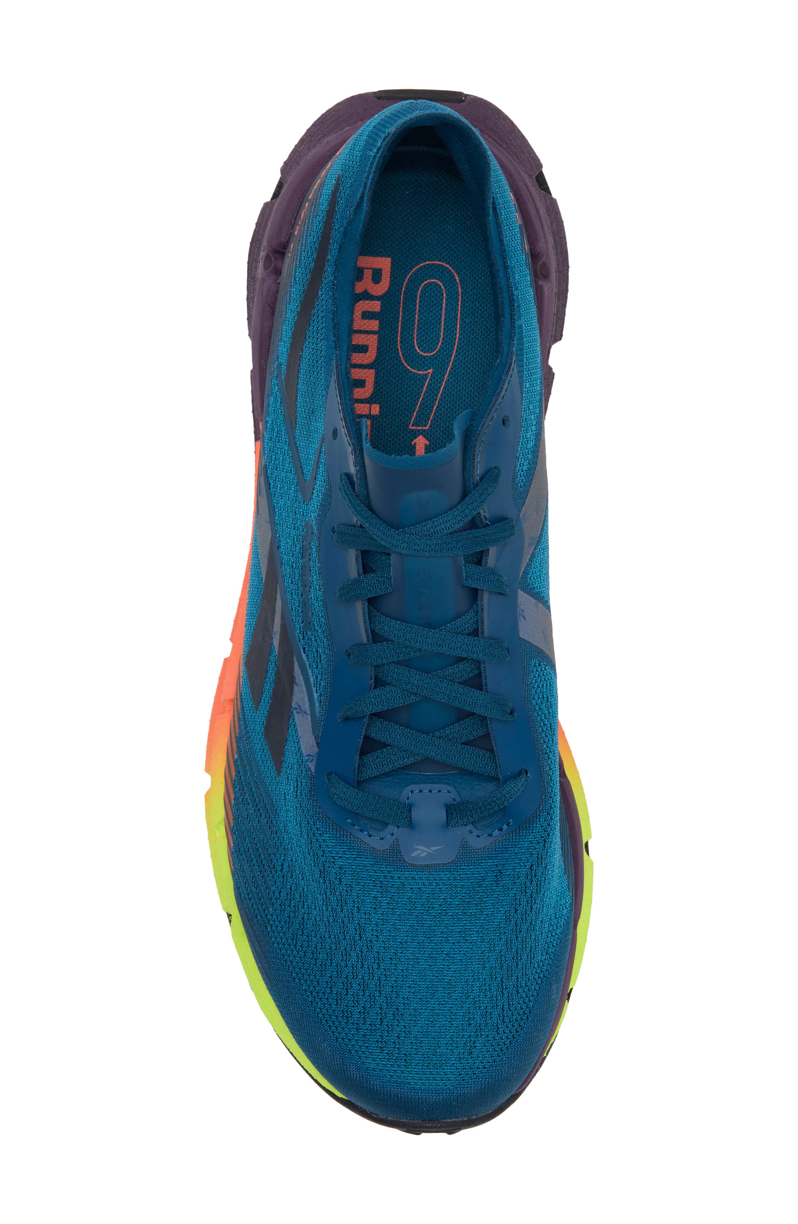Floatzig X1 Running Shoe, Alternate, color, ESCAPE BLUE/DIGITL LIME/CORAL