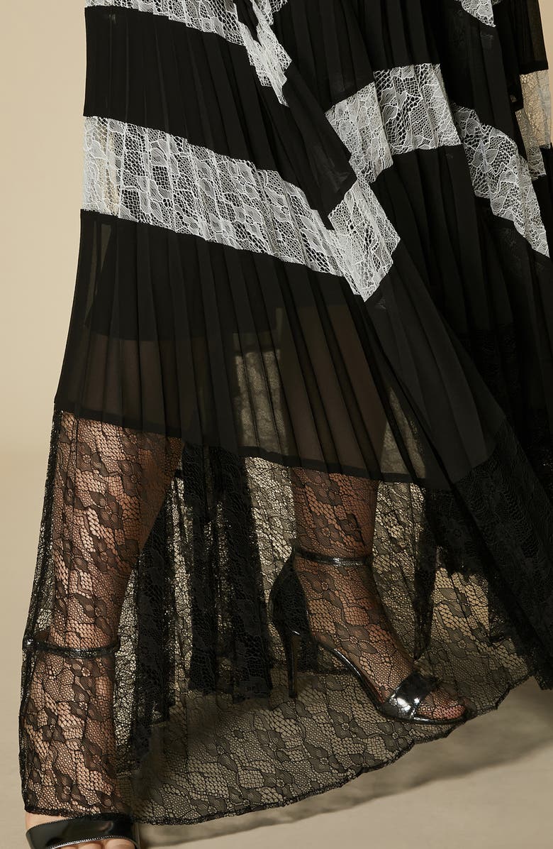 Marina Rinaldi Danzante Pleated Sleeveless Georgette Maxi Dress, Alternate, color,