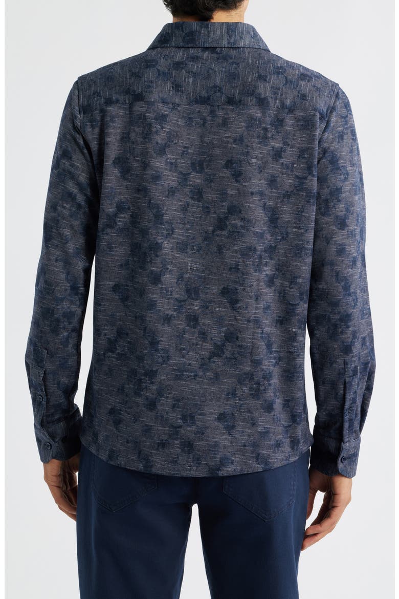 Zander Knit Button-Up Shirt, Alternate, color, NAVY