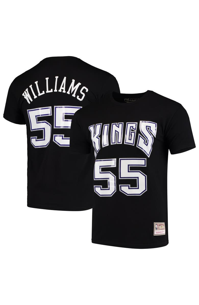 Mitchell & Ness Men's Mitchell & Ness Jason Williams Black Sacramento Kings Hardwood Classics Team Name & Number T-Shirt, Main, color, 