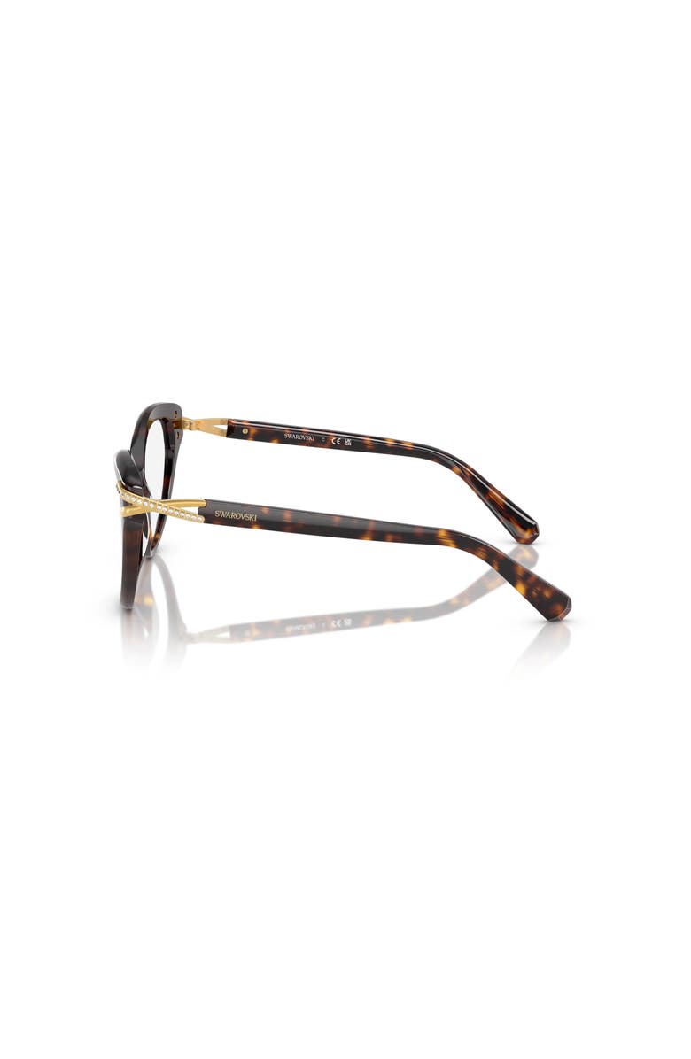 Swarovski 55mm Cat Eye optical glasses, Alternate, color, Tortoise